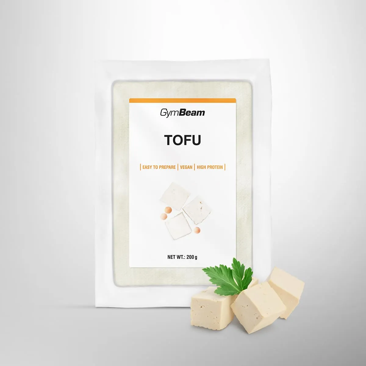 GymBeam Tofu Natur pflanzliches Protein 15x200g zuckerfrei