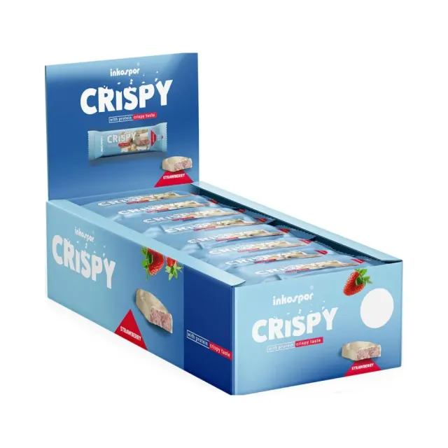 Inkospor Active Crispy White Chocolate Riegel Erdbeere 24x35g