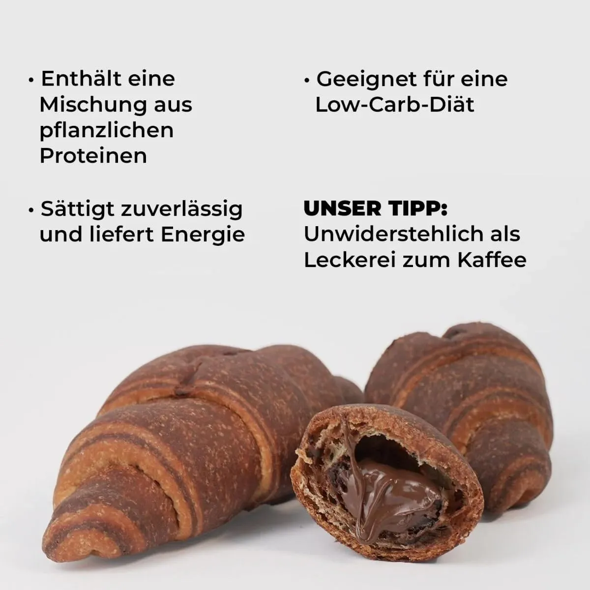 GymBeam Protein Croissant Kakao 10 x 50 g zuckerarm