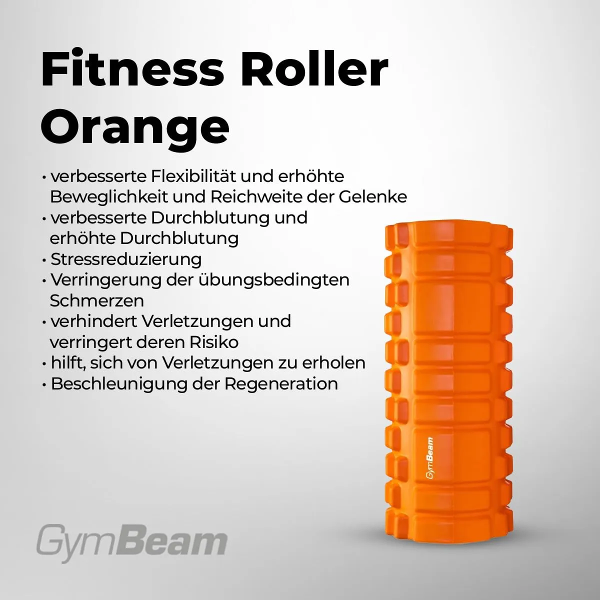 GymBeam M-Roll Faszienrolle 3D-Oberfläche schwarz