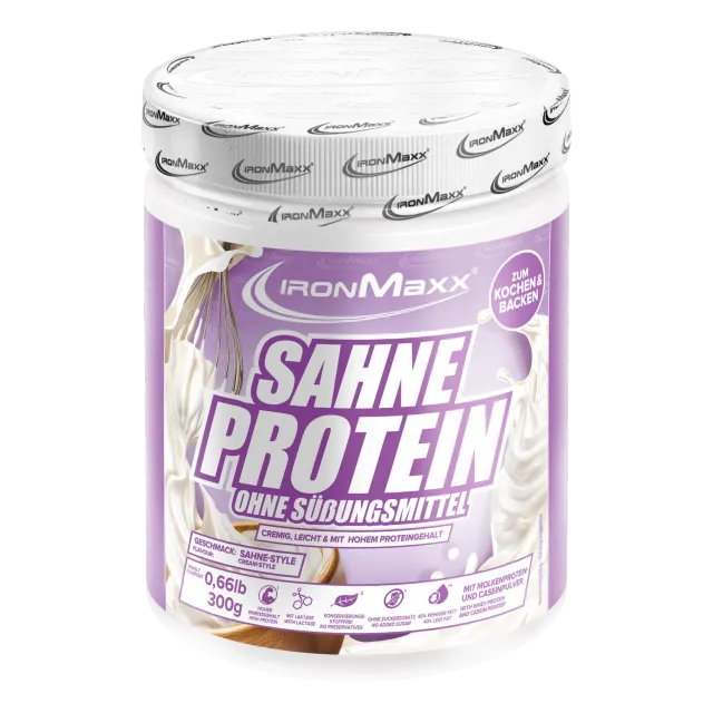 IronMaxx Sahne Protein Pulver Sahne 300g 76% Protein