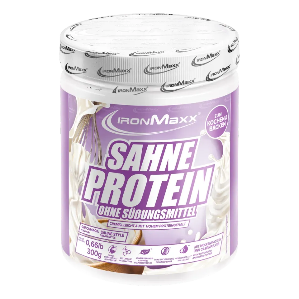 IronMaxx Sahne Protein Pulver Sahne 300g 76% Protein