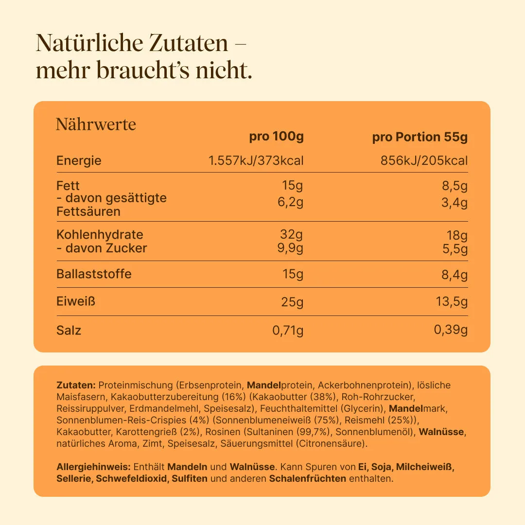 VETAIN CRISPY Proteinriegel Carrot Cake 2x12er