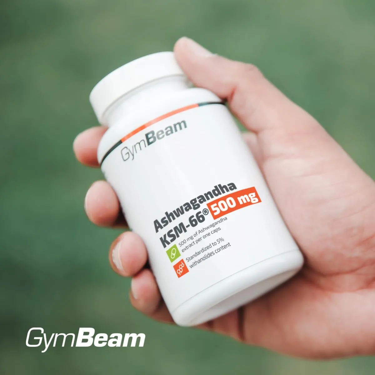 GymBeam Ashwagandha KSM-66 Kapseln 500mg 90 Caps hochdosiert