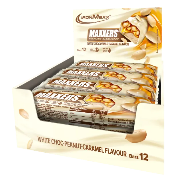 IronMaxx Maxxers Proteinriegel 12x49g White Choc Peanut