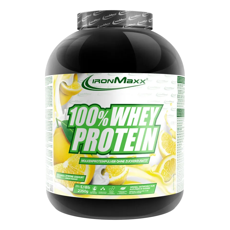 IronMaxx 100% Whey Protein Pulver Lemon-Yoghurt 2350g zuckerfrei