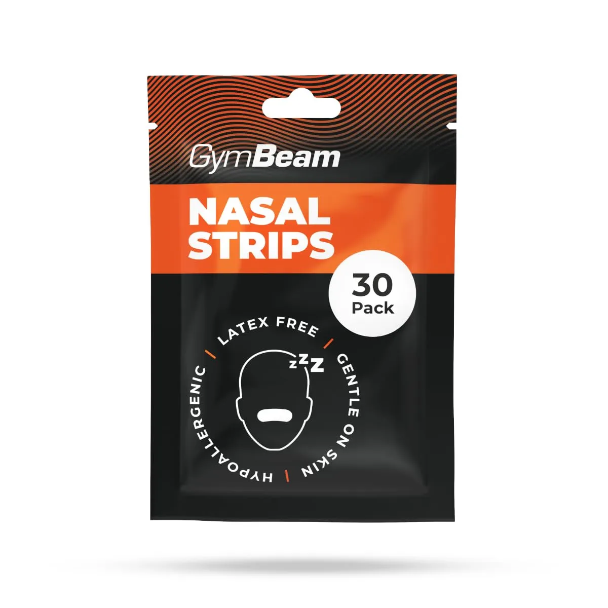 GymBeam Anti-Schnarch Nasenstrips 30 Stück hypoallergen