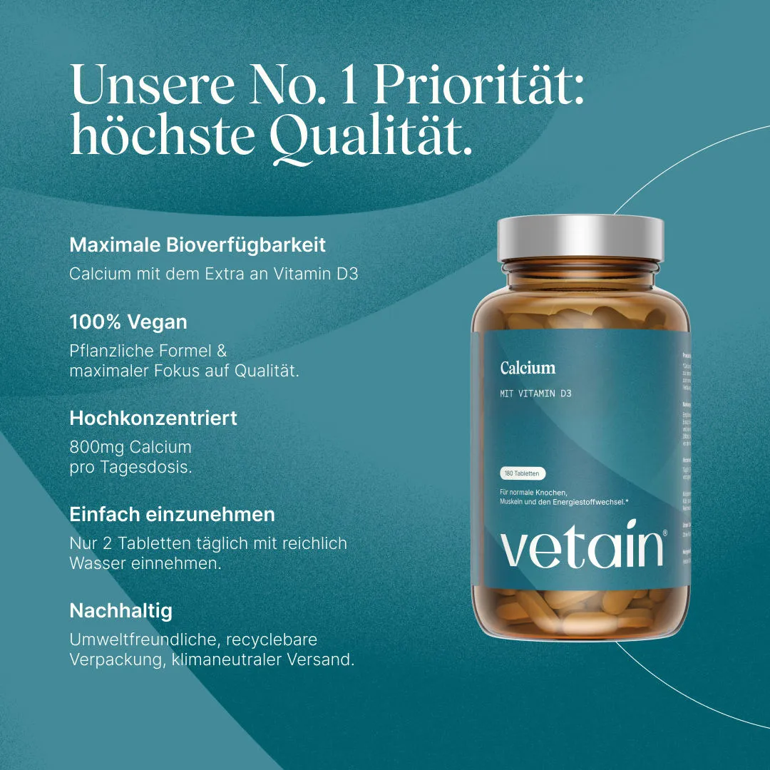 VETAIN Calcium Tabletten 180 Stück Knochen