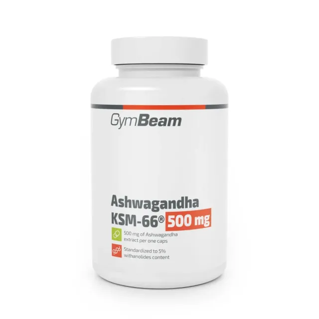 GymBeam Ashwagandha KSM-66 Kapseln 500mg 90 Caps hochdosiert
