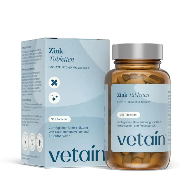 VETAIN Zinkbisglycinat Tabletten 365 Stück 25mg vegan