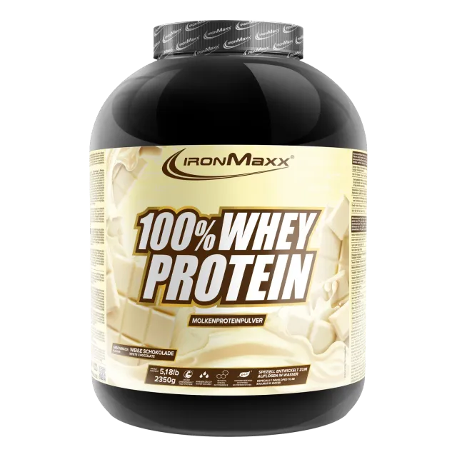 IronMaxx 100% Whey Protein Pulver Weiße Schokolade 2350g zuckerfrei