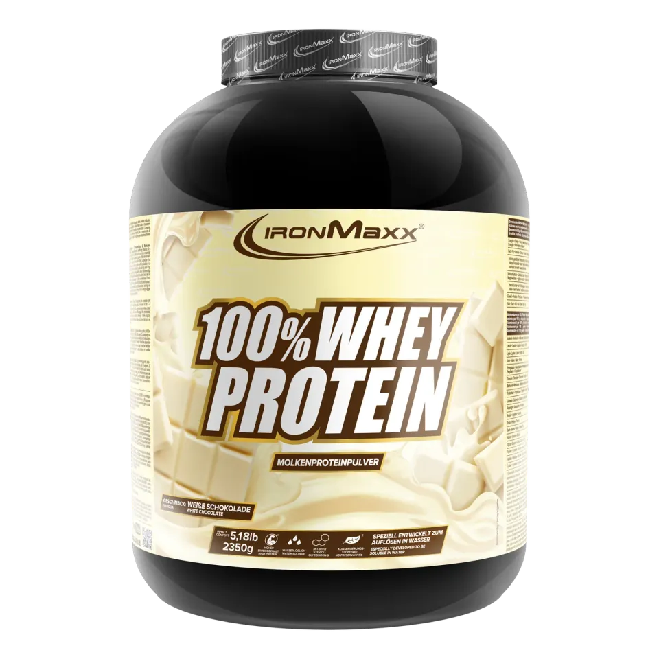 IronMaxx 100% Whey Protein Pulver Weiße Schokolade 2350g zuckerfrei