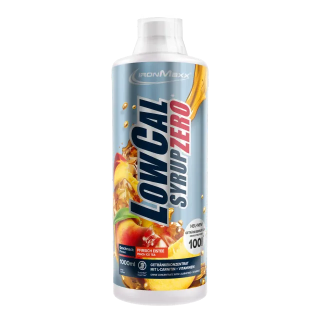 IronMaxx LowCal Syrup Zero Sirup 1000ml Pfirsich-Eistee