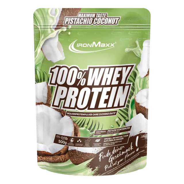 IronMaxx 100% Whey Proteinpulver 500 g Pistazie Kokos