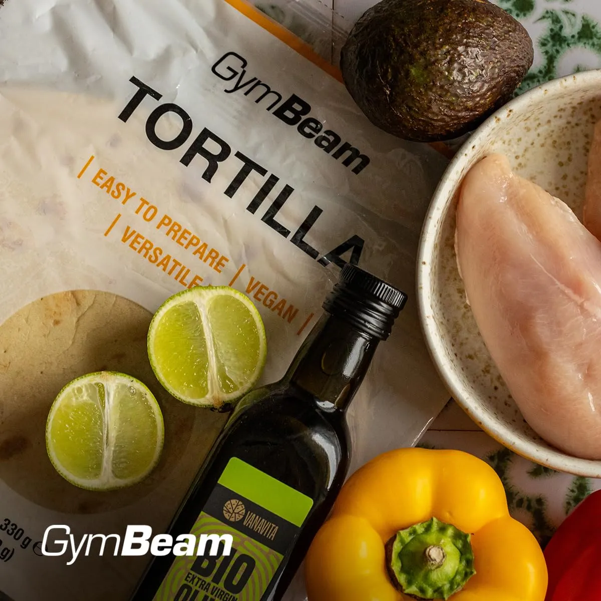 GymBeam Tortilla Wraps 330g Weizen vegan
