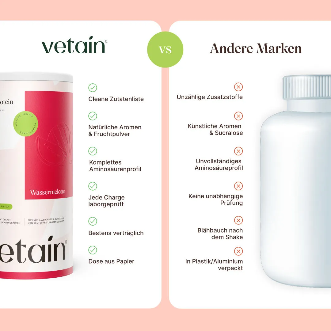 Vetain Vegan Clear Protein Pulver 480g Wassermelone