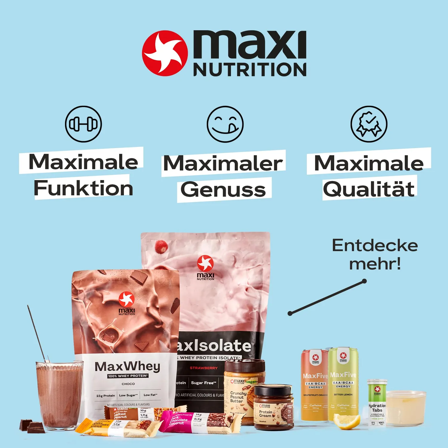 MaxiNutrition MaxFive Bitter Lemon BCAA Drink 12x330ml vegan