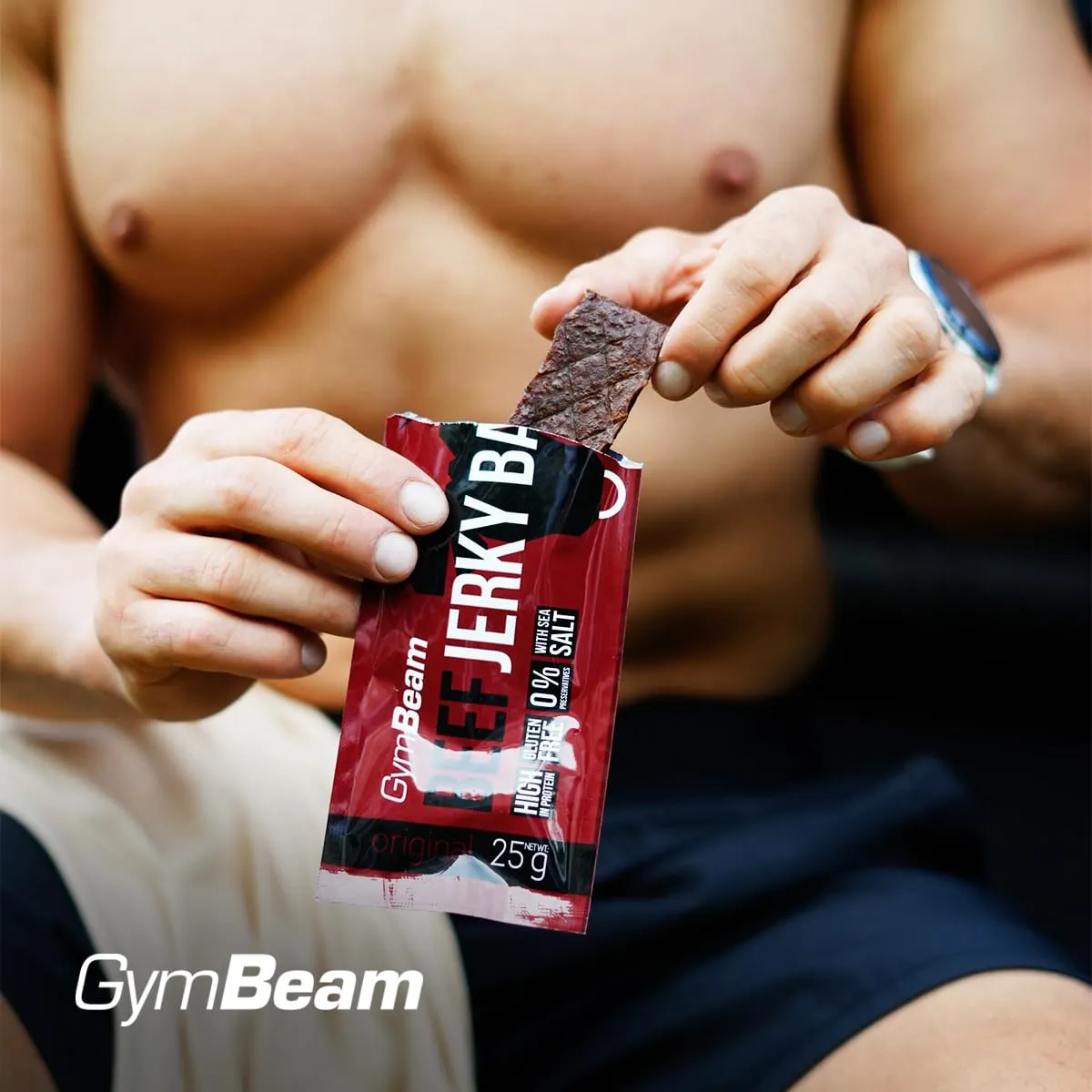 GymBeam Beef Jerky-Riegel Original 25x25 g proteinreich
