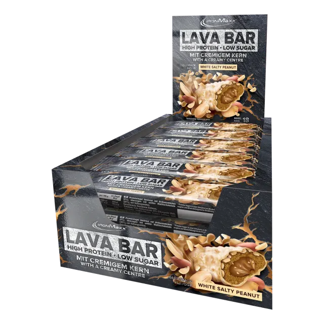 IronMaxx Lava Bar Proteinriegel 18x40g White Salty Peanut