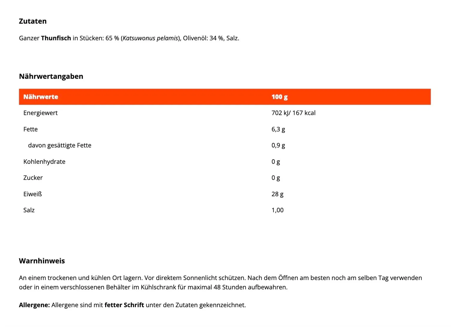 GymBeam Thunfisch in Olivenöl 25 x 120 g proteinreich