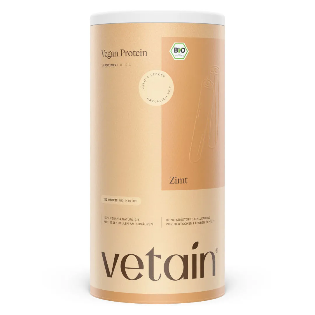 VETAIN Vegan Protein Vanille 600g BIO cremig