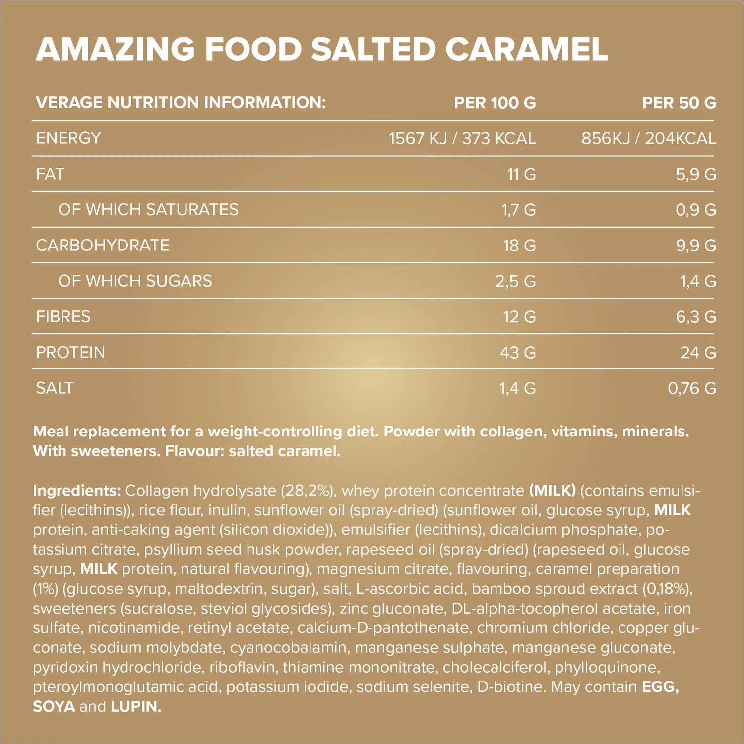 IronMaxx Amazing Food 330g Salted Caramel Bowl