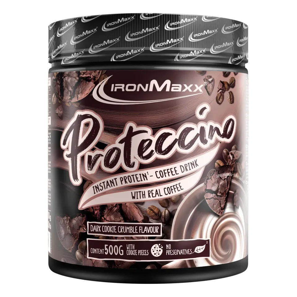 IronMaxx Proteccino Dark Cookie Crumble Protein Pulver 500g Kaffee