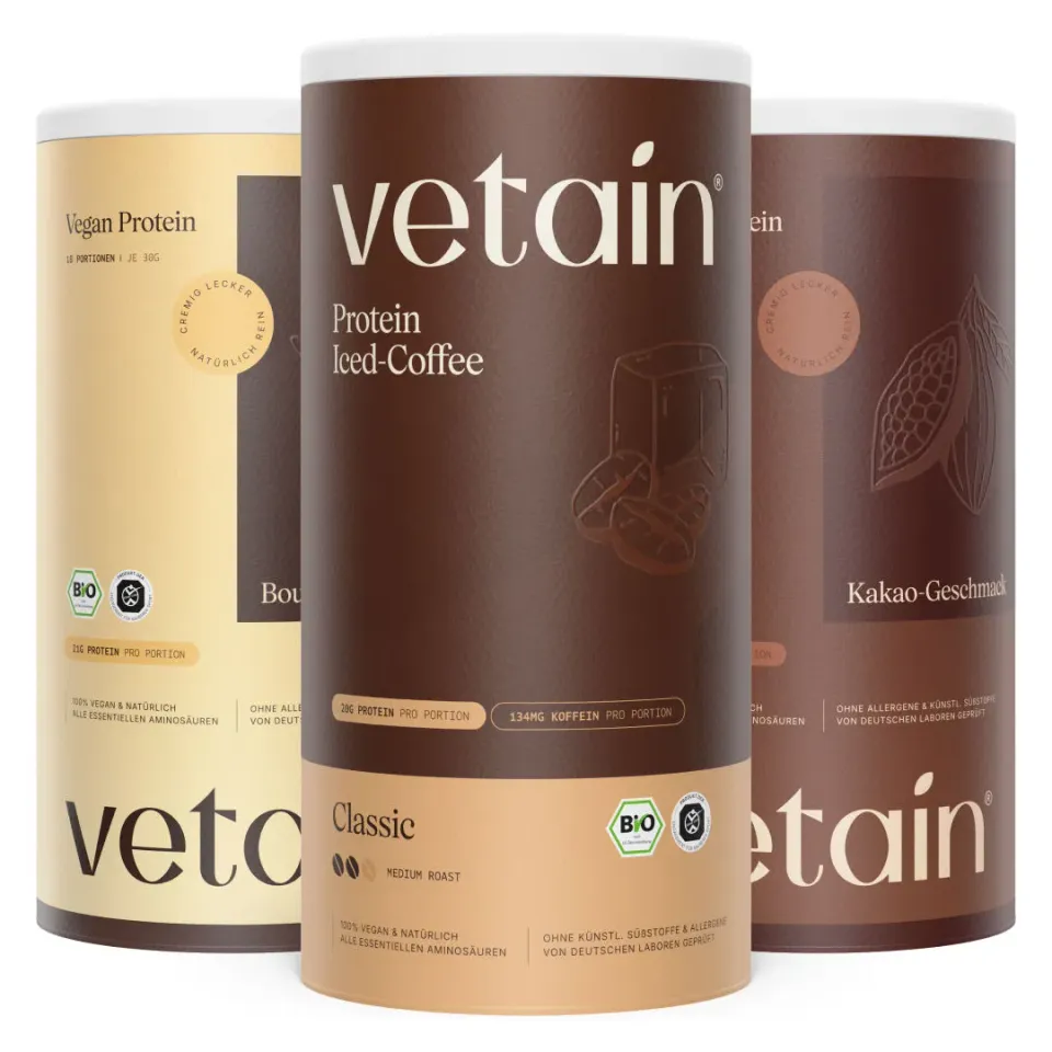 Vetain Vegan Protein 3er Bundle Pulver alle Sorten