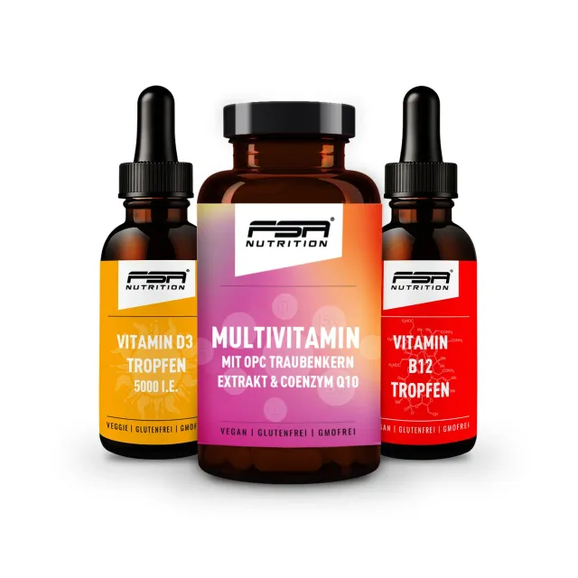 FSA Nutrition Energy Set D3 B12 Multivitamin Alltag