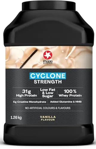 MaxiNutrition Cyclone Vanilla Proteinpulver für Muskelaufbau