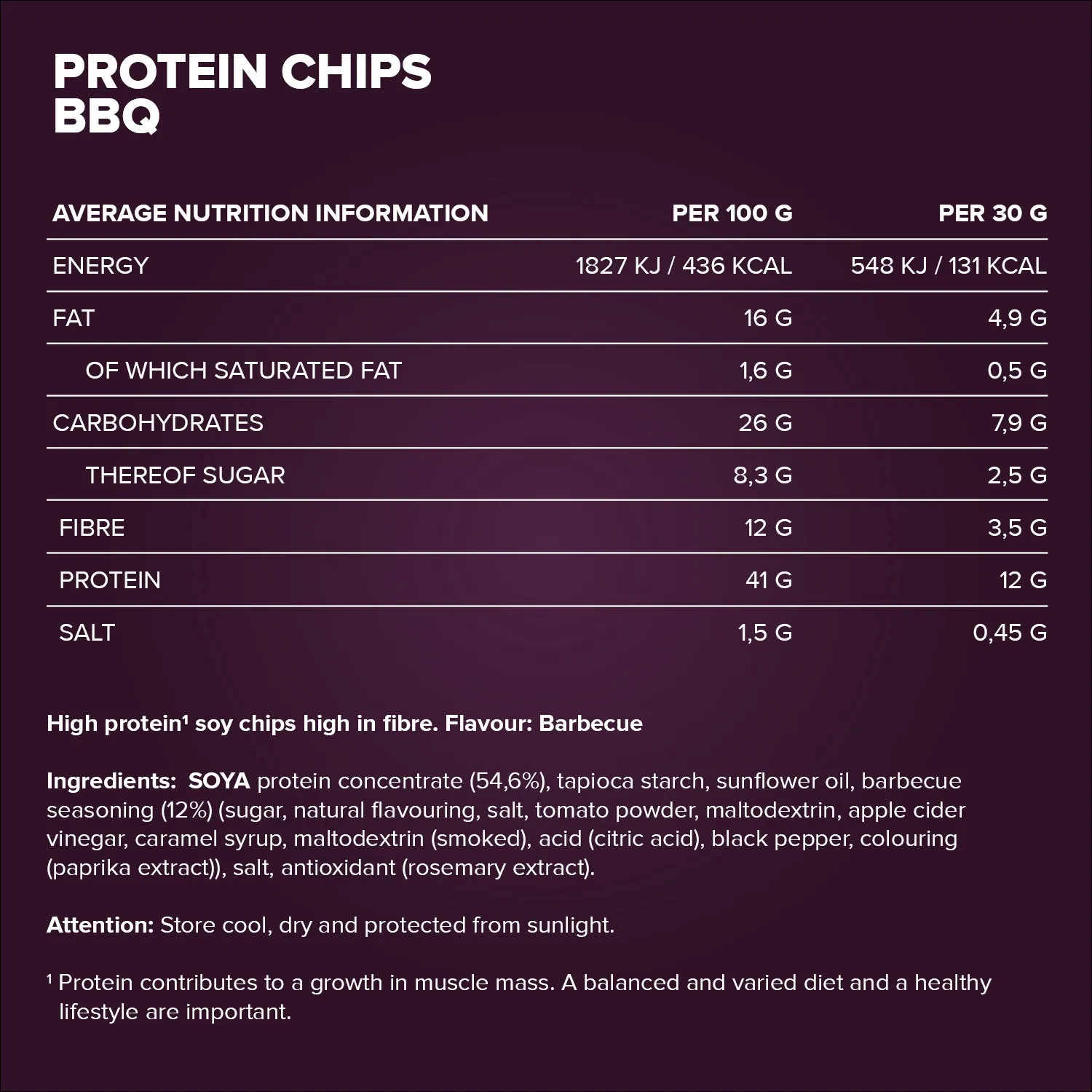 IronMaxx High Protein Chips Barbecue 60g vegan