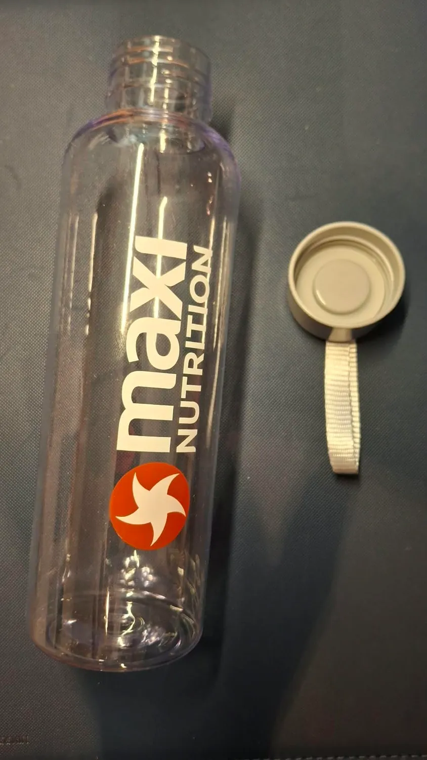 MaxiNutrition Trinkflasche 580ml transparent für Kohlensäure