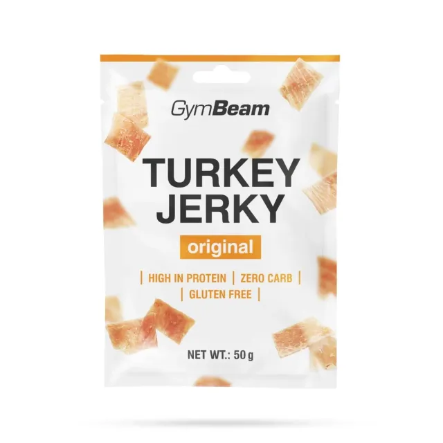 GymBeam Turkey Jerky Protein Snack 50 g Pute