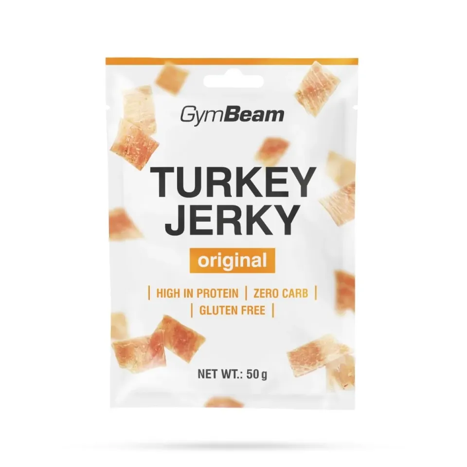 GymBeam Turkey Jerky Protein Snack 50 g Pute