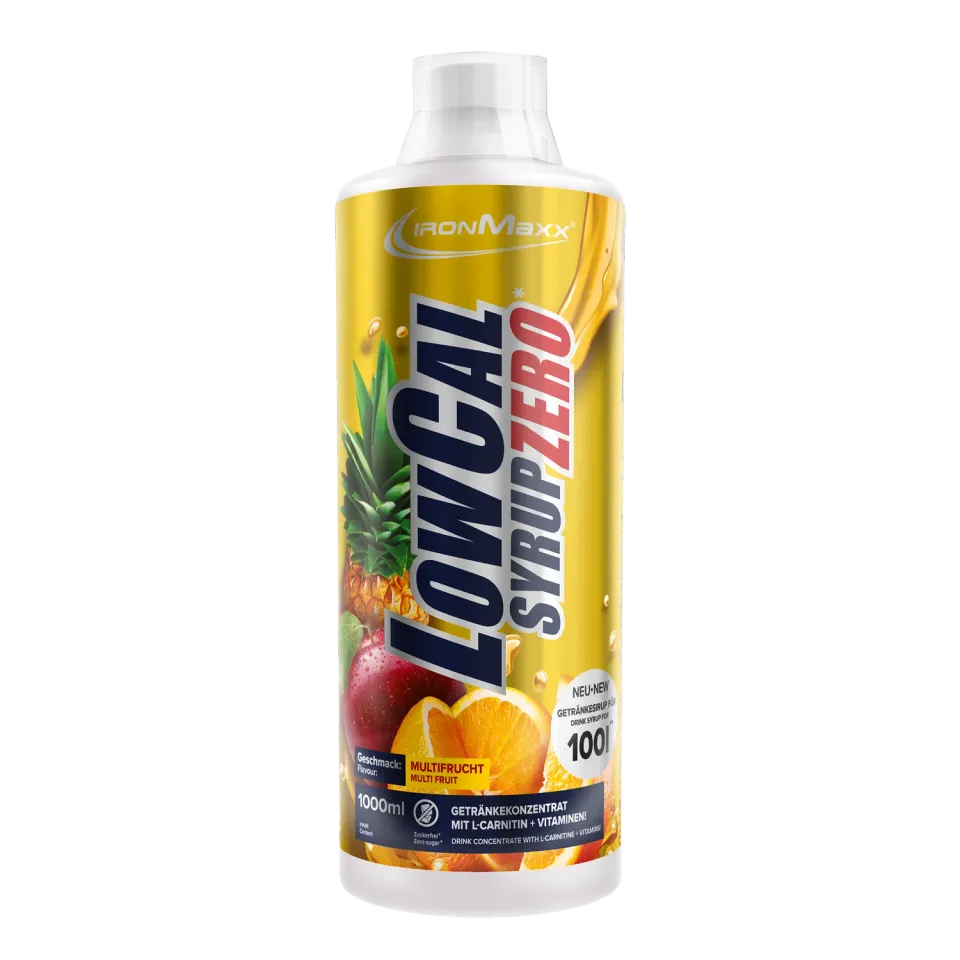IronMaxx LowCal Syrup Zero Sirup Multifrucht 1000ml zuckerfrei