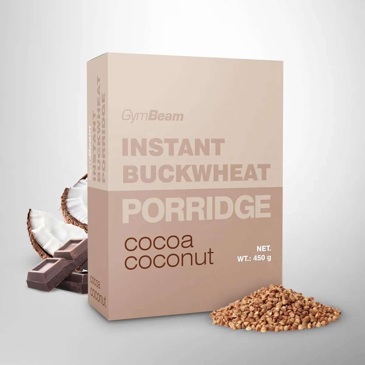 GymBeam Buchweizen Porridge Coconut-Cocoa 450 g zuckerfrei