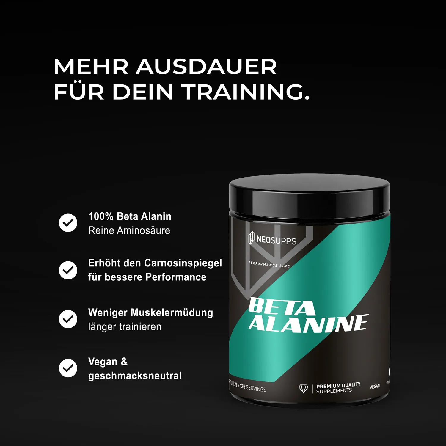 Neosupps Beta Alanine Pulver 500g geschmacksneutral