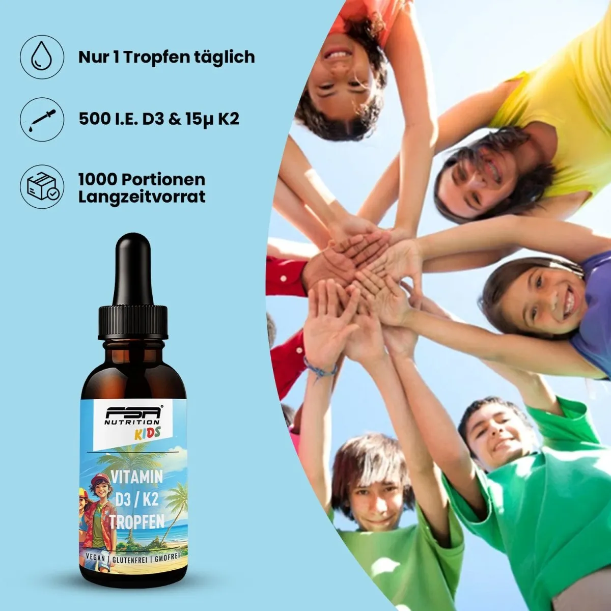 FSA Nutrition Vitamin D3 + K2 Kids Tropfen Powerduo