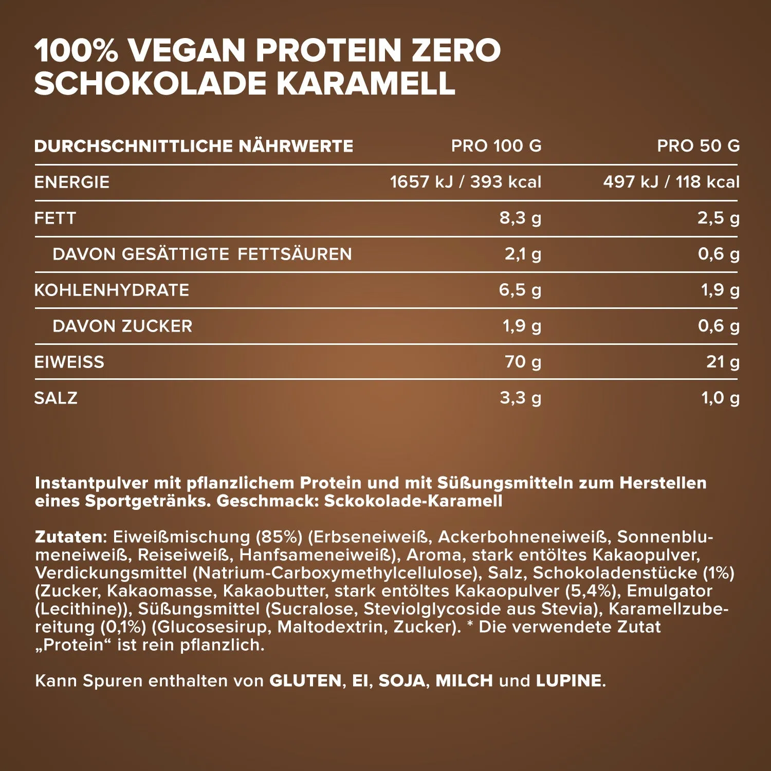 IronMaxx 100% Vegan Protein Zero Proteinpulver 500g Chocolate