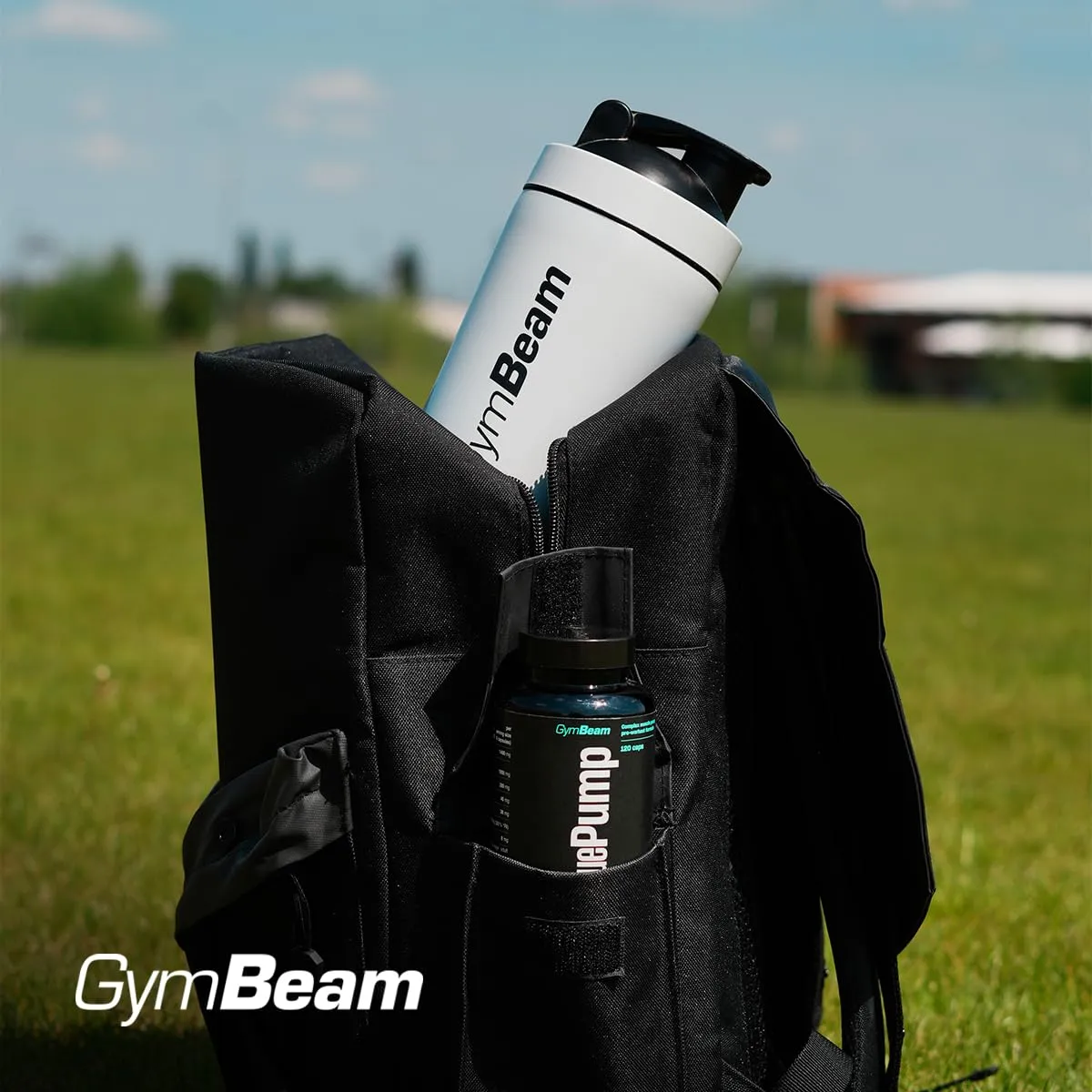 GymBeam Edelstahl Protein Shaker 750ml Weiß auslaufsicher