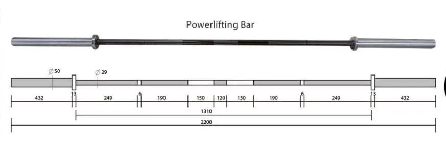 GymBeam Lifter Olympia Hantelstange 20 kg Stahl 900 kg