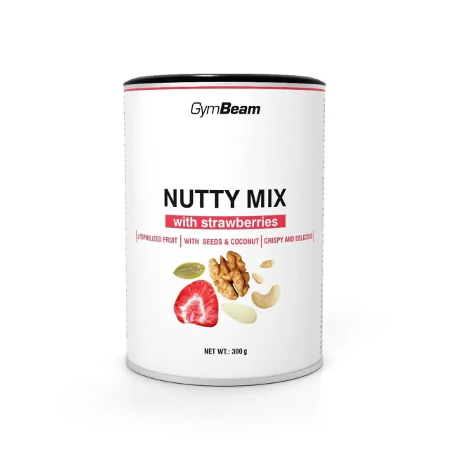 GymBeam Nutty Mix Nussmischung Erdbeere 300 g vegan