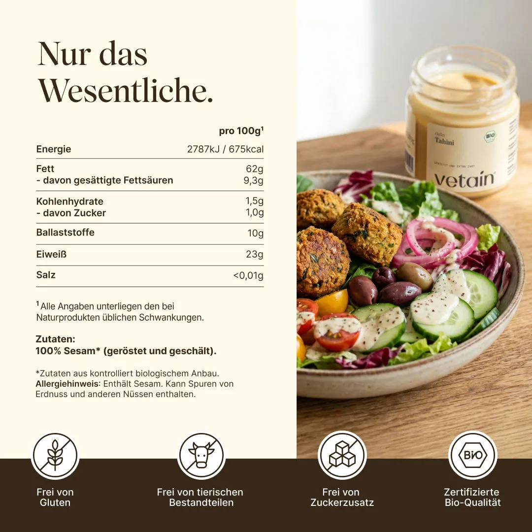 Vetain Bio Tahini hell 200g Sesampaste cremig