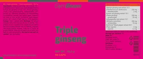 GymBeam Triple Ginseng Komplex Kapseln 90 Stück