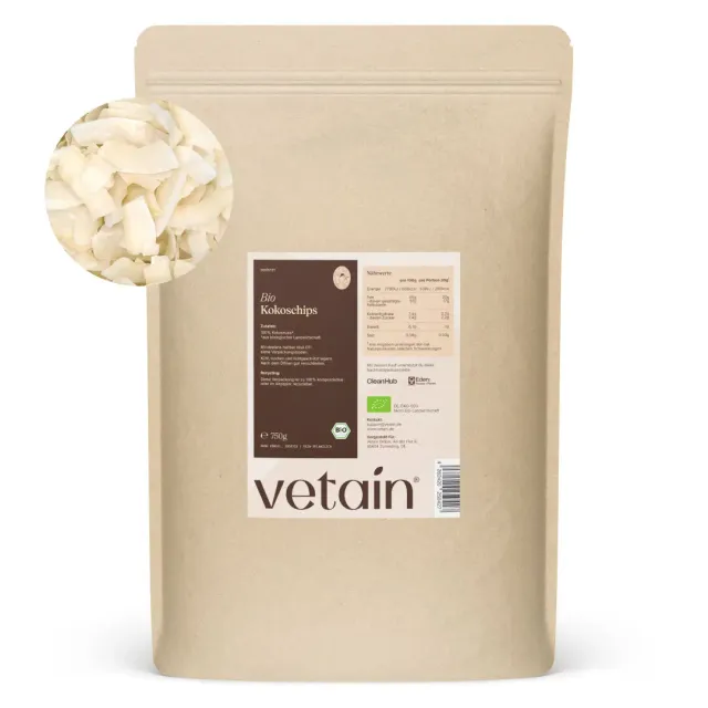 VETAIN Kokoschips geröstet Bio 750g Snack