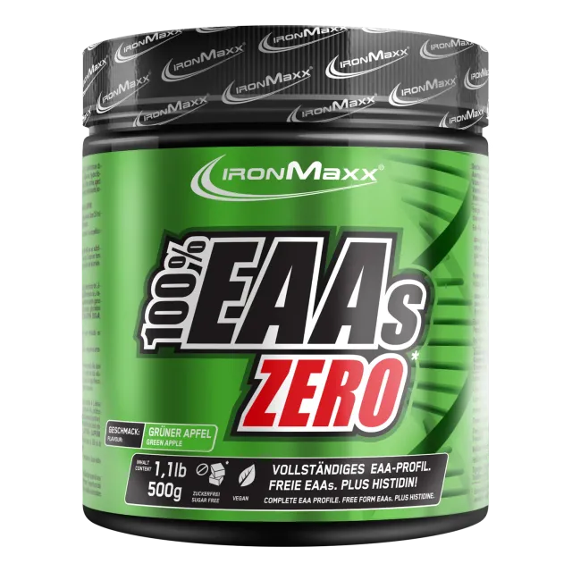 IronMaxx 100% EAAs Zero EAA Pulver 500g Apfel