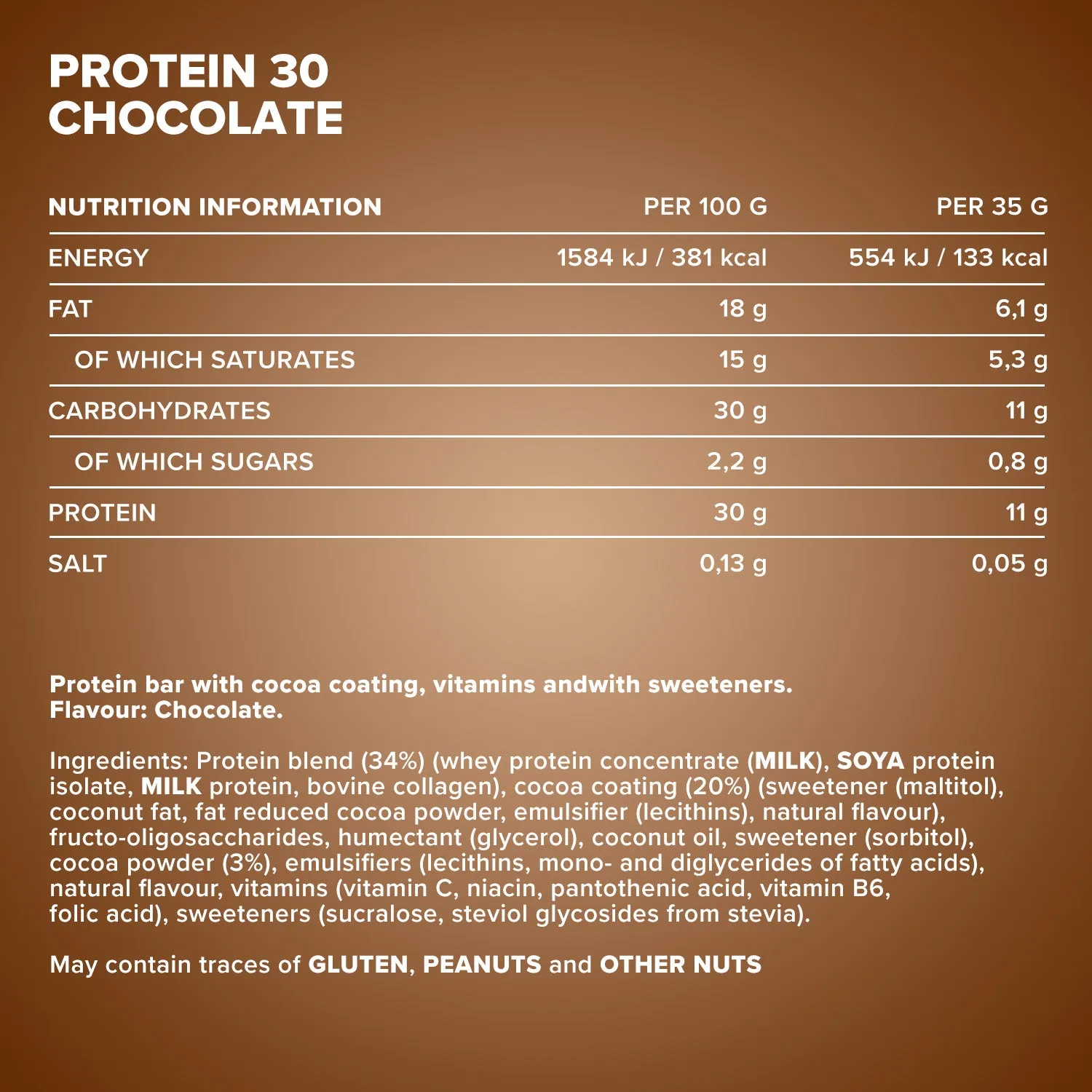 IronMaxx Protein 30 Riegel Schokolade 35g proteinreich