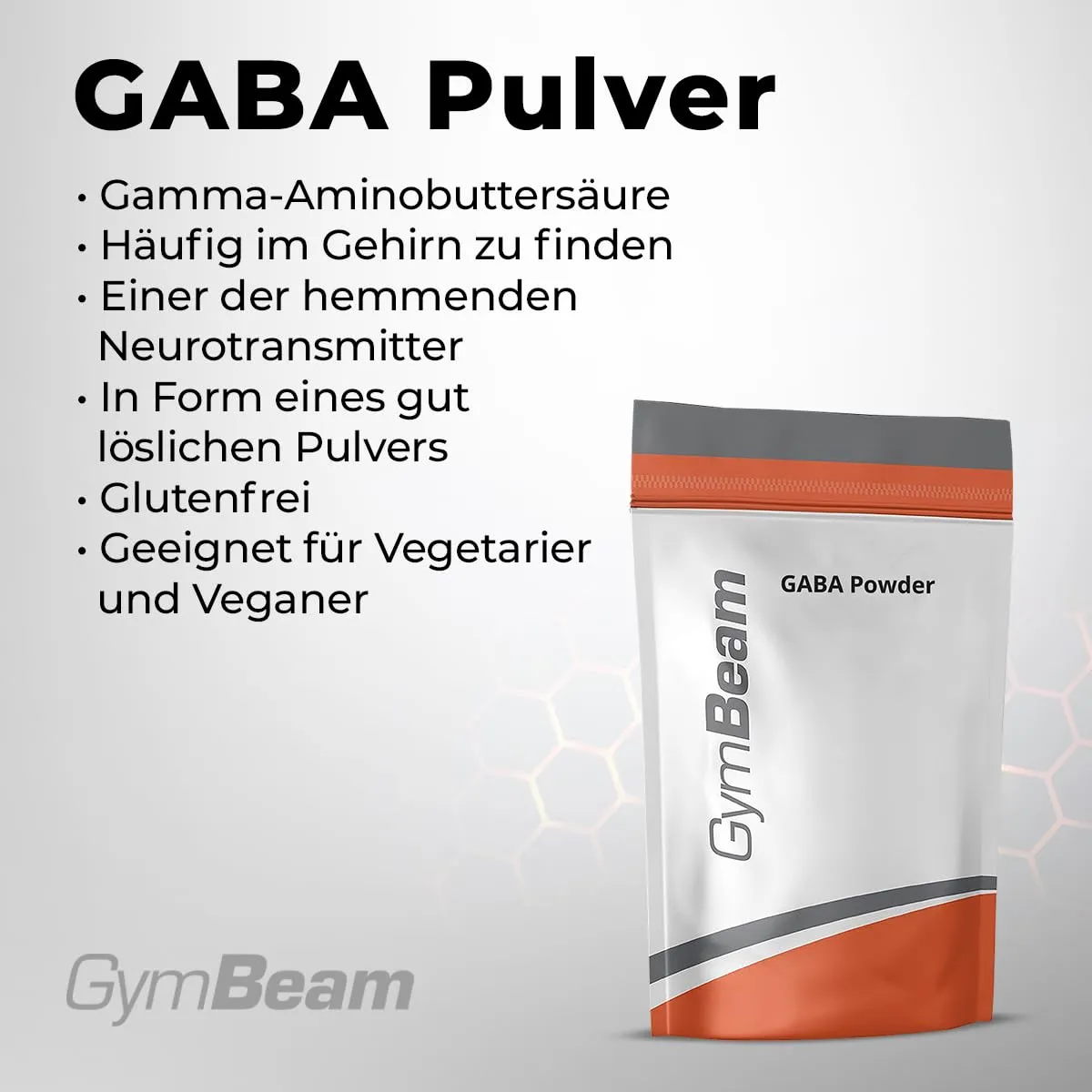 GymBeam GABA Pulver 500 g für Schlaf & Entspannung