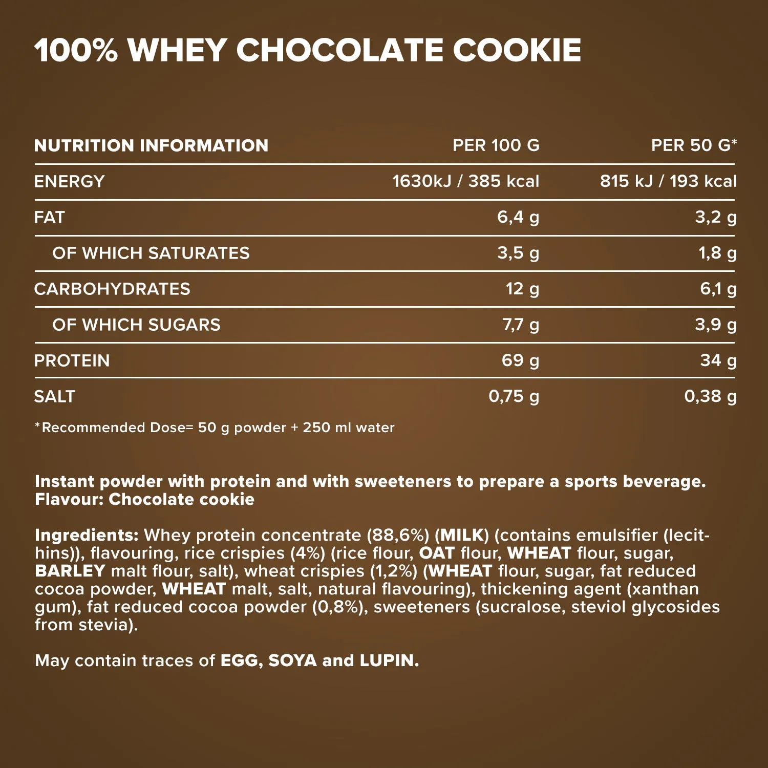 IronMaxx 100% Whey Proteinpulver Chocolate Cookie 500g