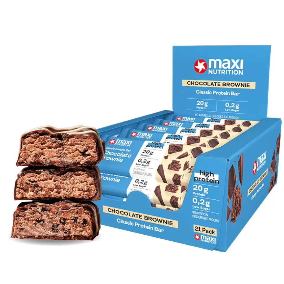 MaxiNutrition Classic Chocolate Brownie Proteinriegel 21x40g Low Sugar